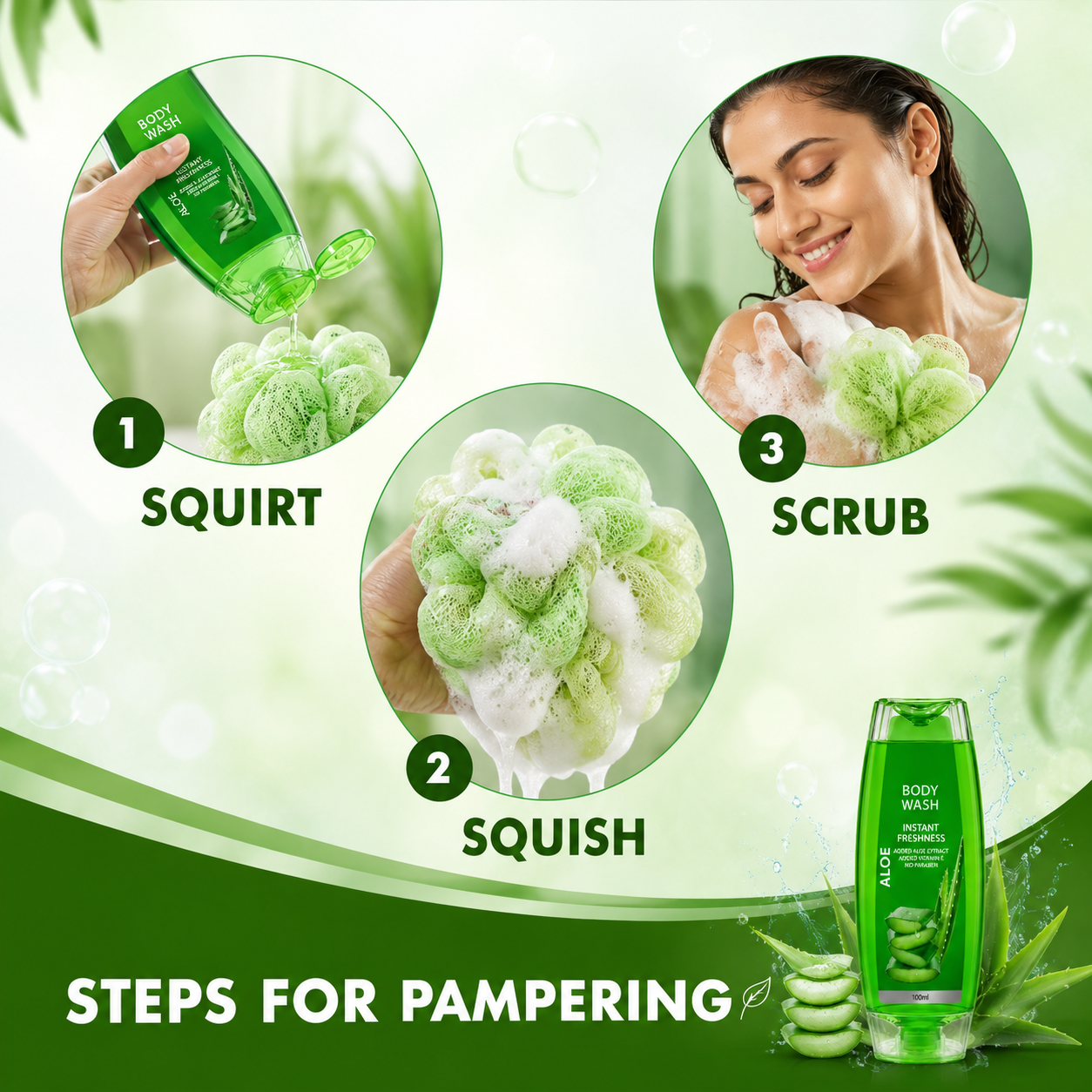 Aloe Vera Body Wash – Hydrating Freshness & Gentle Skin Care | 100ml - Image 2